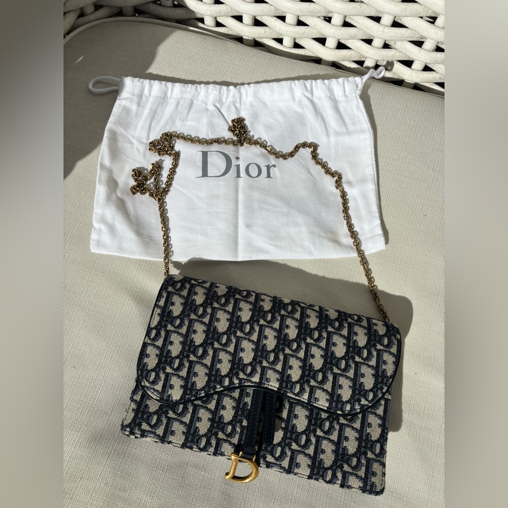 Dior Saddle Pouch with Chain